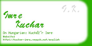 imre kuchar business card